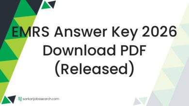 EMRS Answer Key 2026 Download PDF (Released)