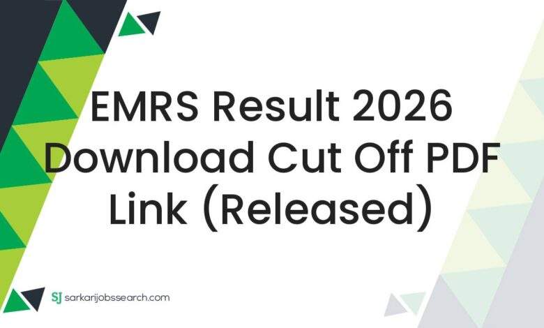 EMRS Result 2026 Download Cut Off PDF Link (Released)