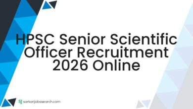 HPSC Senior Scientific Officer Recruitment 2026 Online