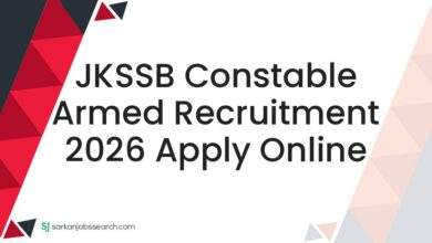 JKSSB Constable Armed Recruitment 2026 Apply Online