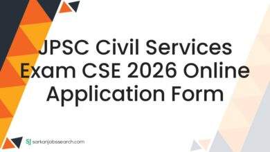 JPSC Civil Services Exam CSE 2026 Online Application Form