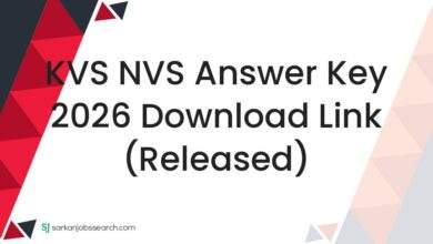 KVS NVS Answer Key 2026 Download Link (Released)