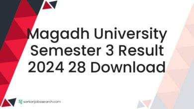 Magadh University Semester 3 Result 2024 28 Download