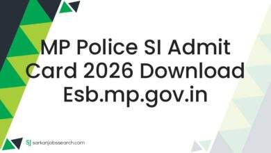 MP Police SI Admit Card 2026 Download esb.mp.gov.in