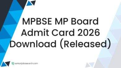 MPBSE MP Board Admit Card 2026 Download (Released)
