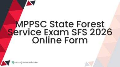 MPPSC State Forest Service Exam SFS 2026 Online Form