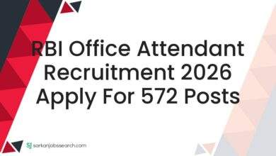 RBI Office Attendant Recruitment 2026 Apply For 572 Posts
