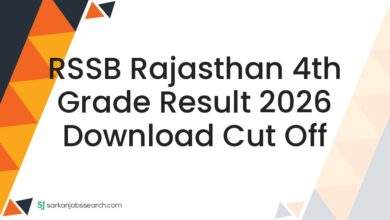 RSSB Rajasthan 4th Grade Result 2026 Download Cut Off