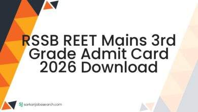 RSSB REET Mains 3rd Grade Admit Card 2026 Download