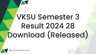 VKSU Semester 3 Result 2024 28 Download (Released)