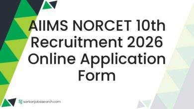 AIIMS NORCET 10th Recruitment 2026 Online Application Form