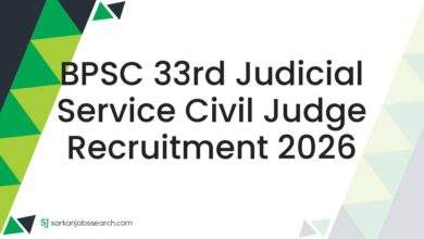 BPSC 33rd Judicial Service Civil Judge Recruitment 2026