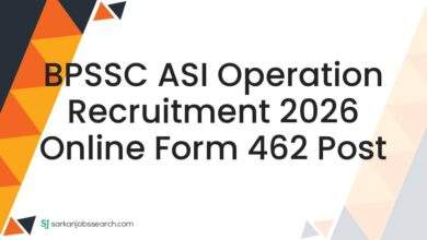 BPSSC ASI Operation Recruitment 2026 Online Form 462 Post