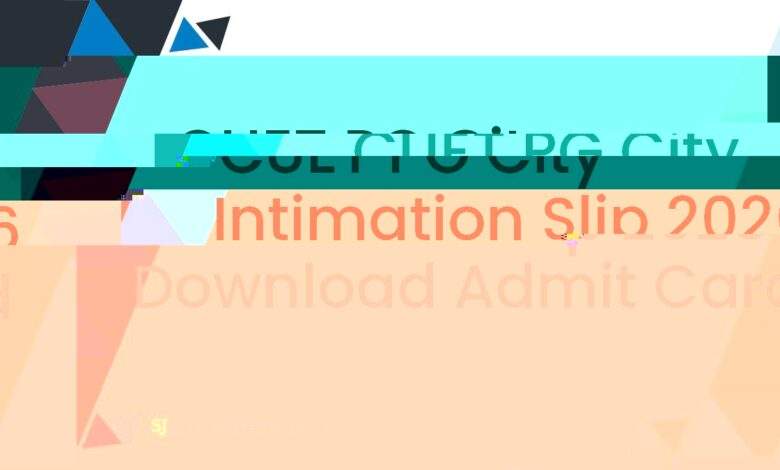 CUET PG City Intimation Slip 2026 Download Admit Card