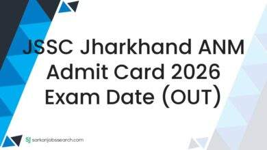 JSSC Jharkhand ANM Admit Card 2026 Exam Date (OUT)