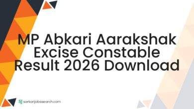 MP Abkari Aarakshak Excise Constable Result 2026 Download