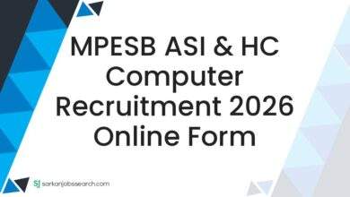 MPESB ASI & HC Computer Recruitment 2026 Online Form