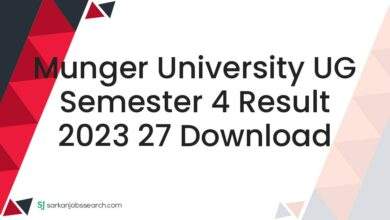 Munger University UG Semester 4 Result 2023 27 Download