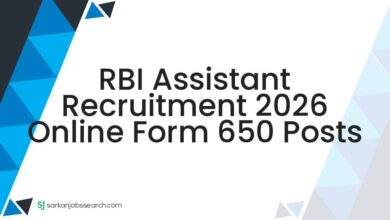 RBI Assistant Recruitment 2026 Online Form 650 Posts