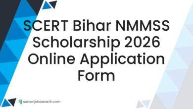 SCERT Bihar NMMSS Scholarship 2026 Online Application Form