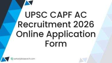 UPSC CAPF AC Recruitment 2026 Online Application Form