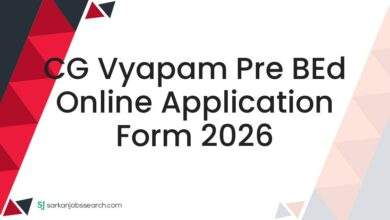 CG Vyapam Pre BEd Online Application Form 2026