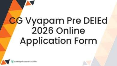 CG Vyapam Pre DElEd 2026 Online Application Form
