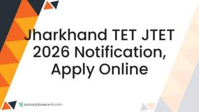 Jharkhand TET JTET 2026 Notification, Apply Online