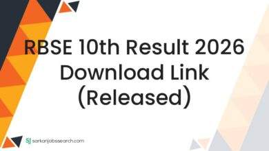 RBSE 10th Result 2026 Download Link (Released)