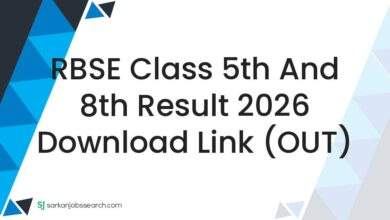 RBSE Class 5th and 8th Result 2026 Download Link (OUT)