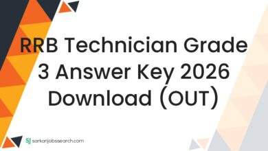 RRB Technician Grade 3 Answer Key 2026 Download (OUT)