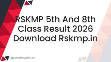 RSKMP 5th and 8th Class Result 2026 Download rskmp.in