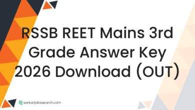 RSSB REET Mains 3rd Grade Answer Key 2026 Download (OUT)