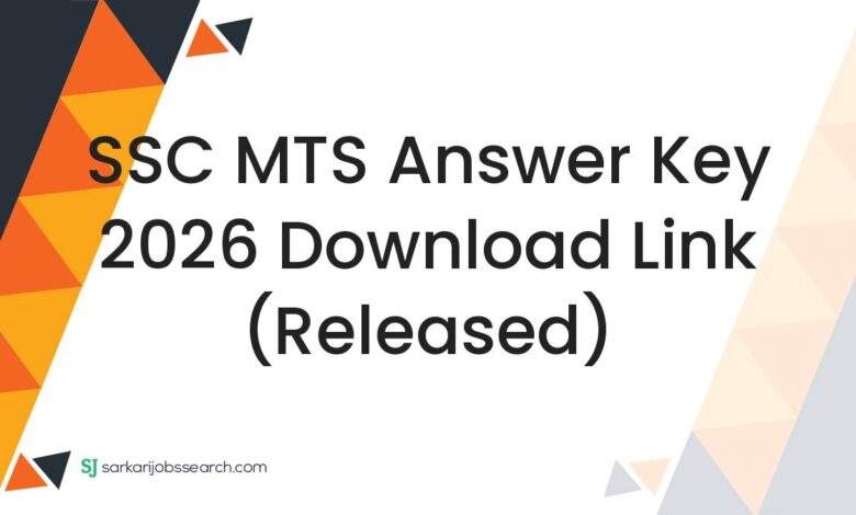 SSC MTS Answer Key 2026 Download Link (Released)