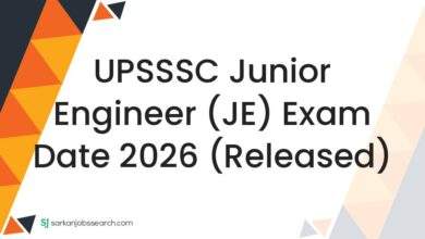 UPSSSC Junior Engineer (JE) Exam Date 2026 (Released)