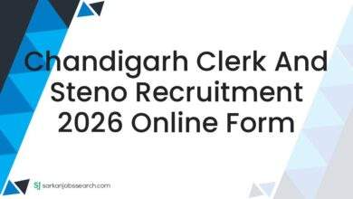 Chandigarh Clerk and Steno Recruitment 2026 Online Form