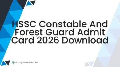 HSSC Constable and Forest Guard Admit Card 2026 Download