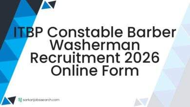 ITBP Constable Barber Washerman Recruitment 2026 Online Form