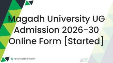 Magadh University UG Admission 2026-30 Online Form [Started]