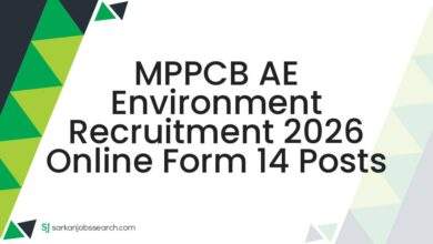 MPPCB AE Environment Recruitment 2026 Online Form 14 Posts