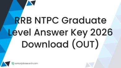 RRB NTPC Graduate Level Answer Key 2026 Download (OUT)