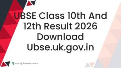 UBSE Class 10th and 12th Result 2026 Download ubse.uk.gov.in