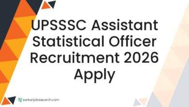 UPSSSC Assistant Statistical Officer Recruitment 2026 Apply