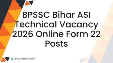 BPSSC Bihar ASI Technical Vacancy 2026 Online Form 22 Posts