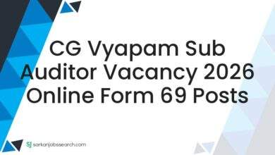 CG Vyapam Sub Auditor Vacancy 2026 Online Form 69 Posts