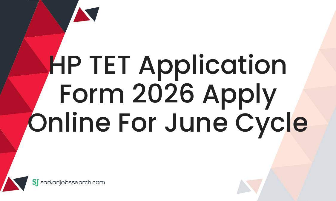 Hp Skill Development Form.pdf HP TET Application Form 2026 Apply Online For June Cycle ...