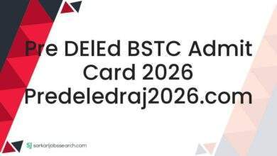 Pre DElEd BSTC Admit Card 2026 predeledraj2026.com 7 Pre DElEd BSTC Admit Card 2026 predeledraj2026.com