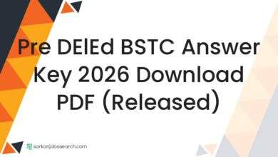 Pre DElEd BSTC Answer Key 2026 Download PDF (Released)