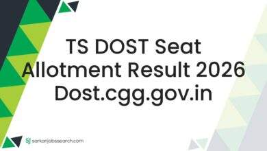 TS DOST Seat Allotment Result 2026 dost.cgg.gov.in