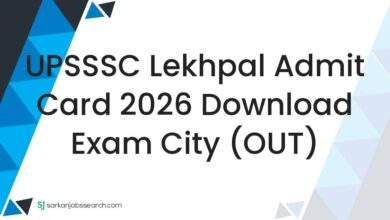 UPSSSC Lekhpal Admit Card 2026 Download Exam City (OUT)